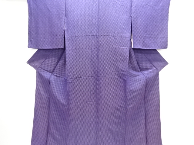 JAPANESE KIMONO / ANTIQUE KIMONO / TAISHO ROMAN STYLE / ONE CREST / LACQUERED / WOVEN ABSTRACT